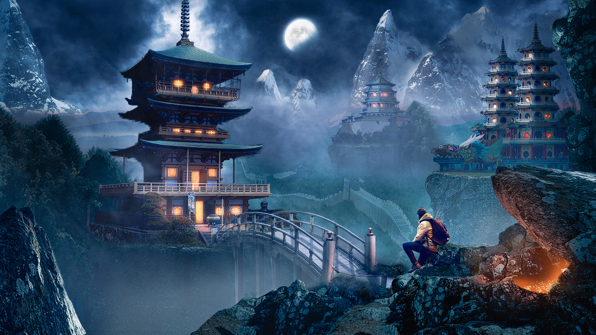 Mystic Serenity digital matte painting